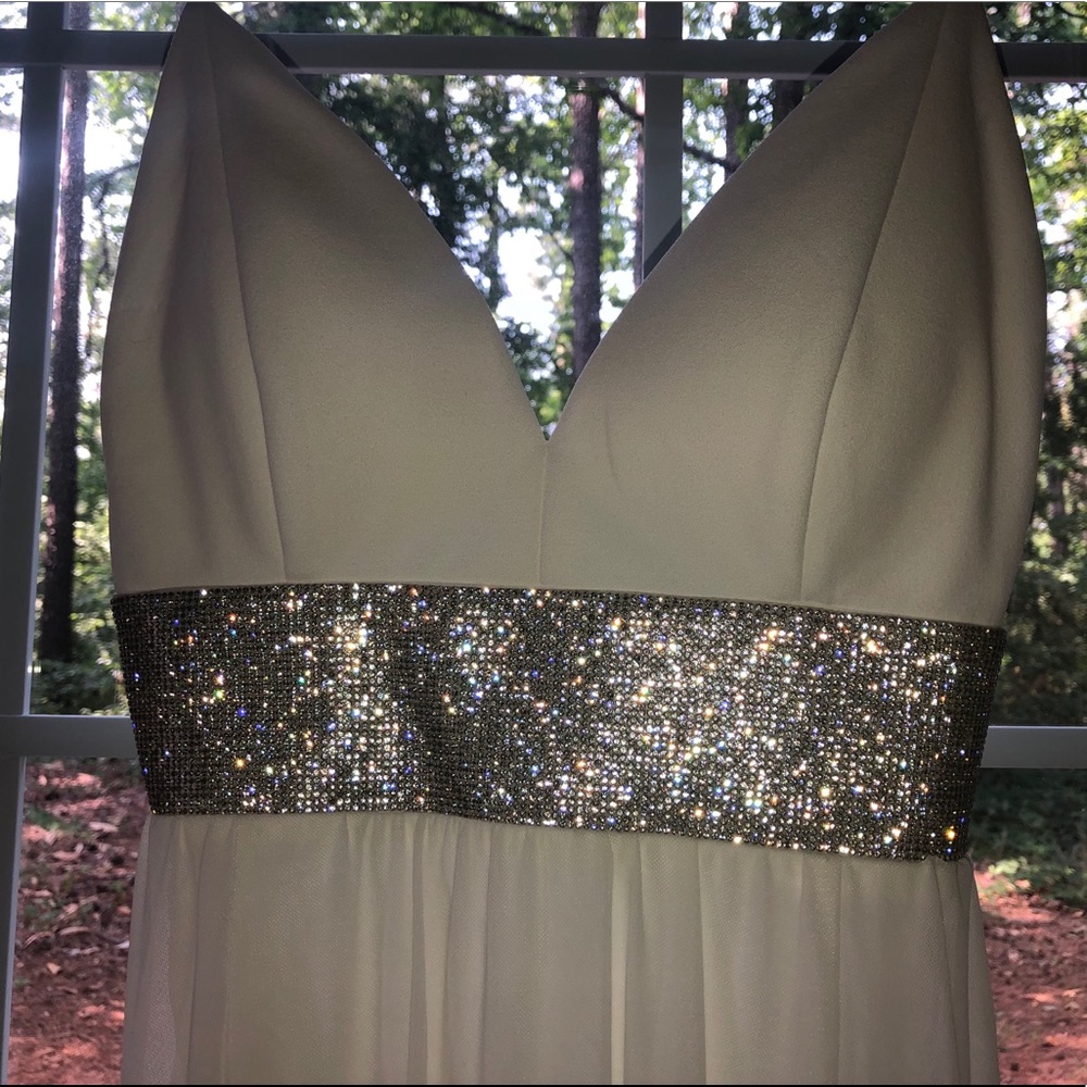 Sparkly and glamorous white dress